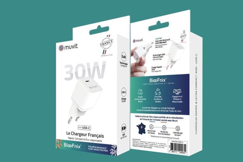 Innov8 lance son chargeur universel biosourcé et fabriqué en France